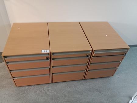 3 Stk. Hali Rollcontainer, ca. 43 x60 x 55 cm 3 Stk. Hali Rollcontainer, ca. 43 x60 x 55 cm