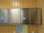 Edelstahl-Doppelflügel-Hängetürschrank ca. 120 x 33 x 50 cm Edelstahl-Doppelflügel-Hängetürschrank ca. 120 x 33 x 50 cm
