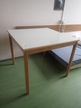 Sozialraumtisch 80 x 80 cm, Arbeitsplatte weiß Sozialraumtisch 80 x 80 cm, Arbeitsplatte weiß