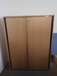 2 Stk. Blaha Aktenschränke 1 x mit Schiebetüre, 1 x offen, Maße je 120 x 43 x 156 cm 2 Stk. Blaha Aktenschränke 1 x mit Schiebetüre, 1 x offen, Maße je 120 x 43 x 156 cm